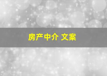 房产中介 文案